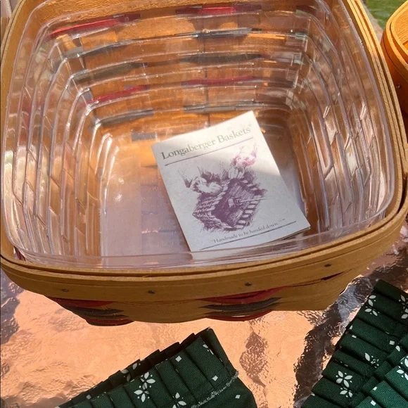 Longaberger Classic large berry Baskets Set - red blue and Green - Picture 2 of 14